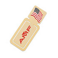 Gold Plated Metal US Flag Bookmark